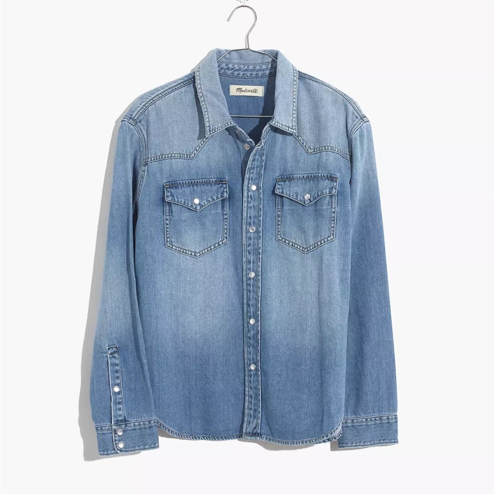Madewell Denim Oversized Western Shirt in Aberdale Wash